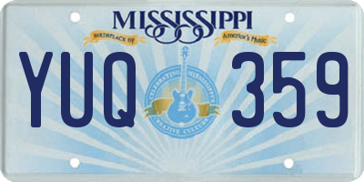 MS license plate YUQ359