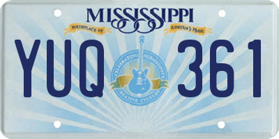 MS license plate YUQ361