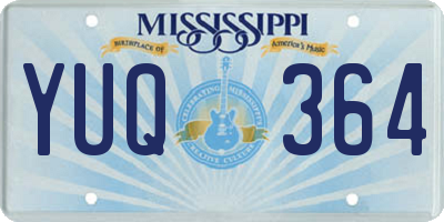 MS license plate YUQ364