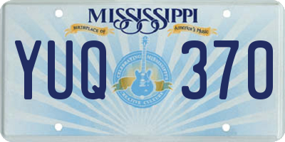 MS license plate YUQ370