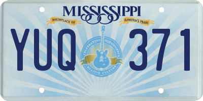 MS license plate YUQ371