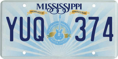 MS license plate YUQ374