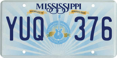 MS license plate YUQ376