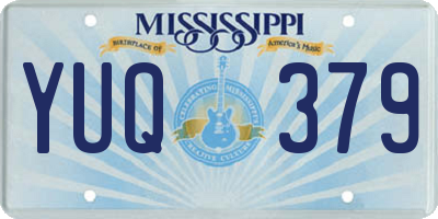 MS license plate YUQ379