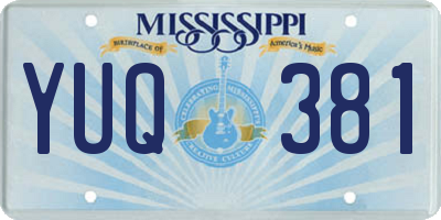 MS license plate YUQ381