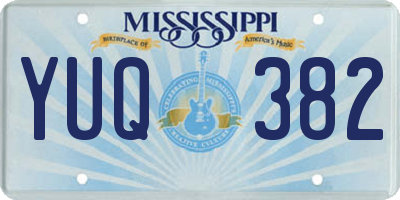 MS license plate YUQ382
