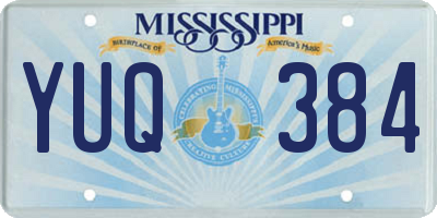 MS license plate YUQ384