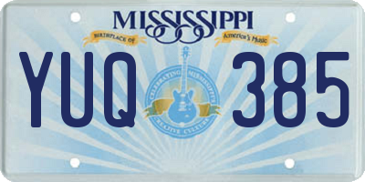 MS license plate YUQ385