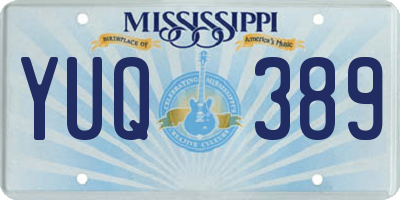 MS license plate YUQ389