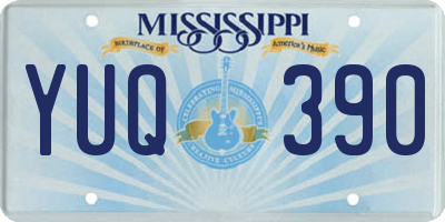 MS license plate YUQ390