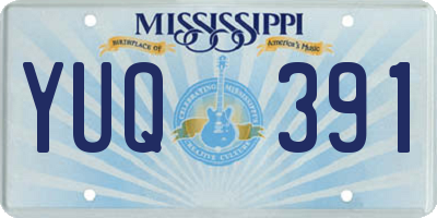MS license plate YUQ391