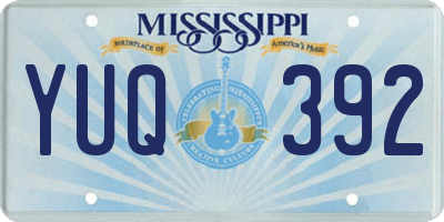 MS license plate YUQ392