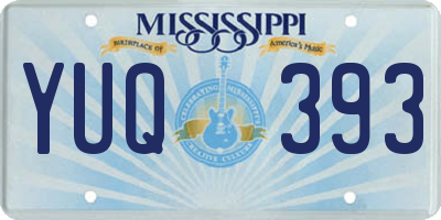 MS license plate YUQ393