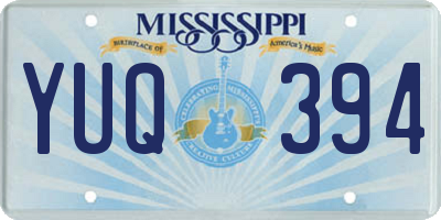 MS license plate YUQ394