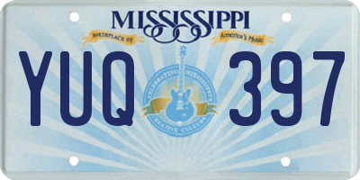 MS license plate YUQ397