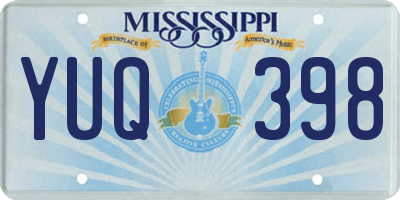 MS license plate YUQ398