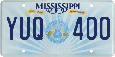 MS license plate YUQ400