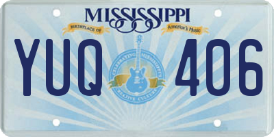 MS license plate YUQ406