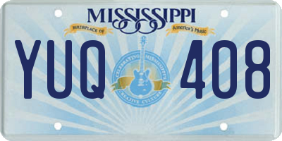 MS license plate YUQ408