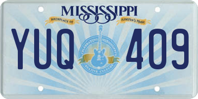 MS license plate YUQ409