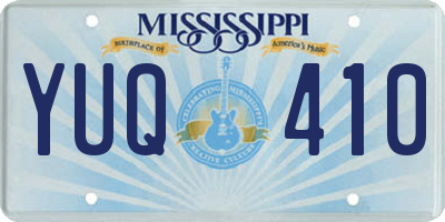 MS license plate YUQ410