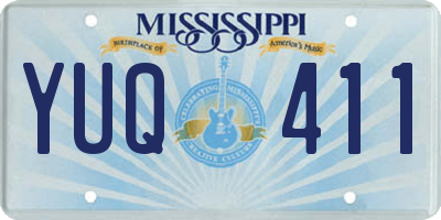 MS license plate YUQ411