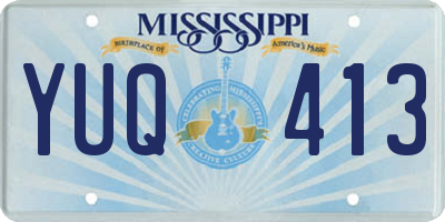 MS license plate YUQ413
