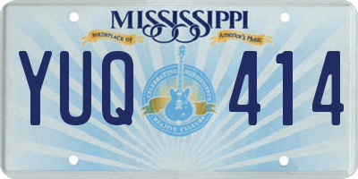 MS license plate YUQ414