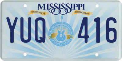 MS license plate YUQ416