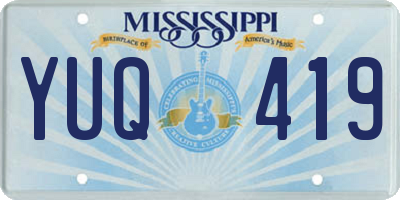 MS license plate YUQ419