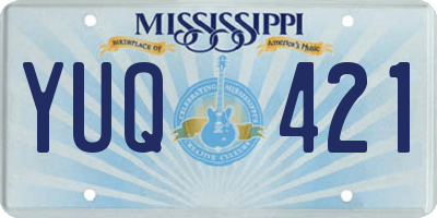 MS license plate YUQ421