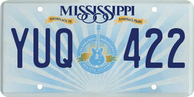 MS license plate YUQ422