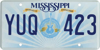MS license plate YUQ423