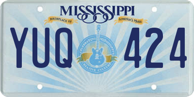 MS license plate YUQ424