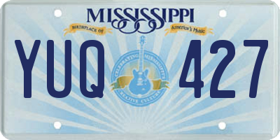 MS license plate YUQ427
