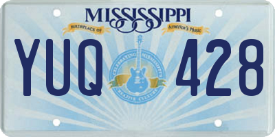 MS license plate YUQ428