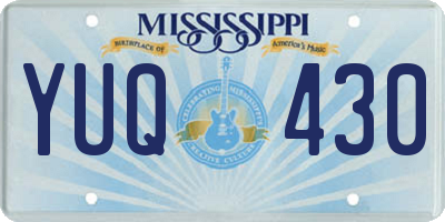 MS license plate YUQ430