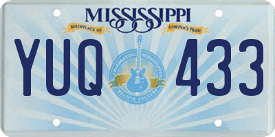 MS license plate YUQ433