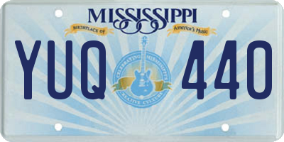 MS license plate YUQ440