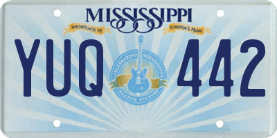 MS license plate YUQ442