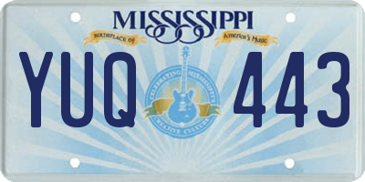 MS license plate YUQ443