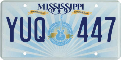 MS license plate YUQ447