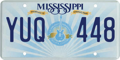 MS license plate YUQ448