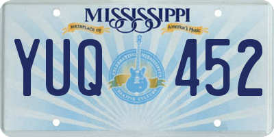 MS license plate YUQ452
