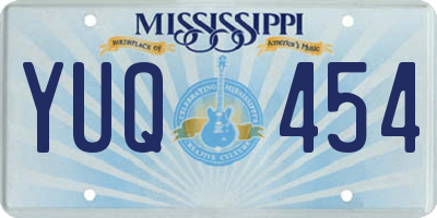 MS license plate YUQ454