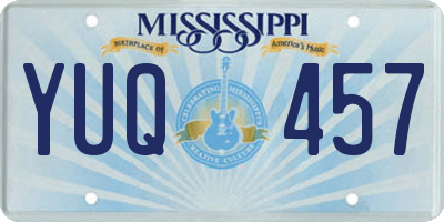 MS license plate YUQ457