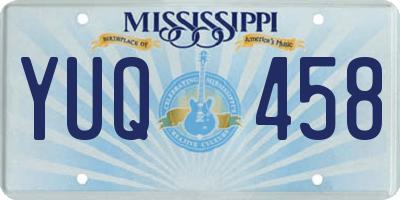 MS license plate YUQ458