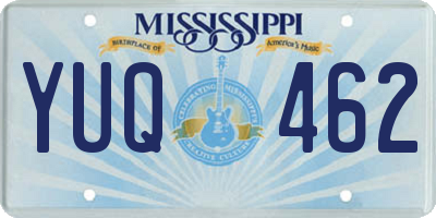MS license plate YUQ462
