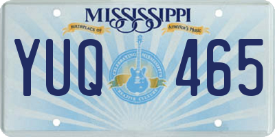 MS license plate YUQ465
