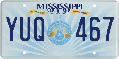 MS license plate YUQ467